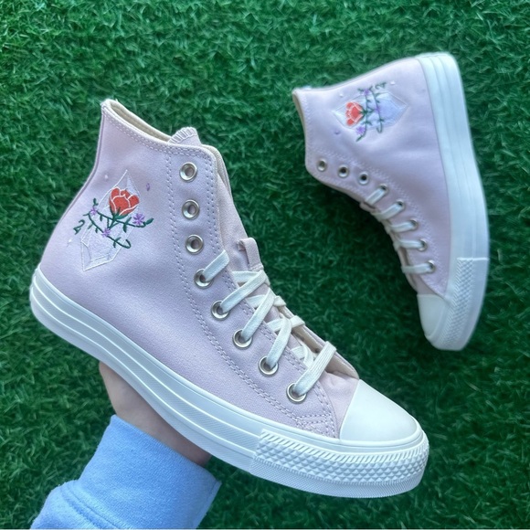 Converse Shoes - 🎁Converse Chuck Taylor All Star Ctas Hi Barely Rose Crystal Magic